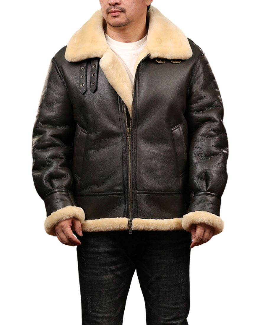 MensAlpineA-2BrownBomberLeatherJacketFront