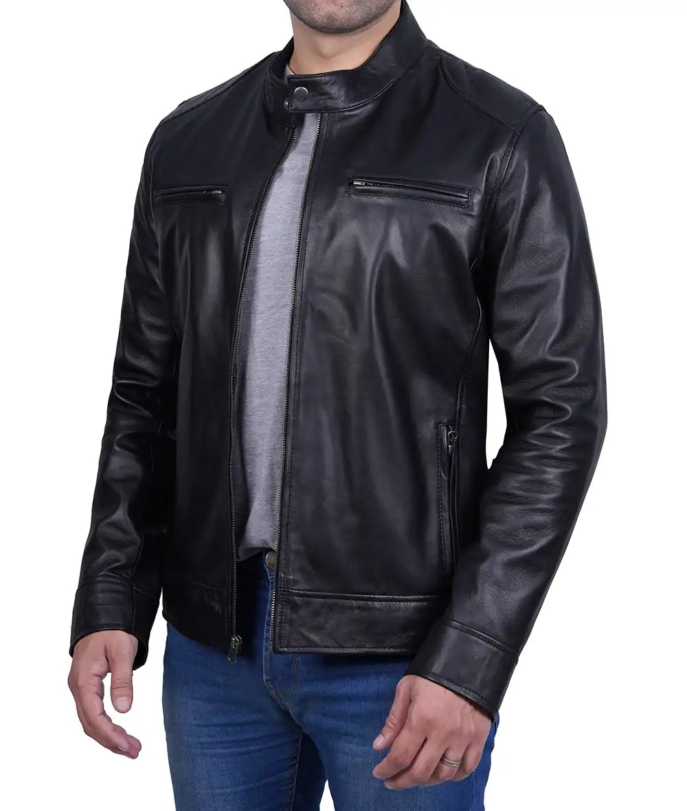 Mens_Black_Cafe_Racer_Leather_Biker_Jacket