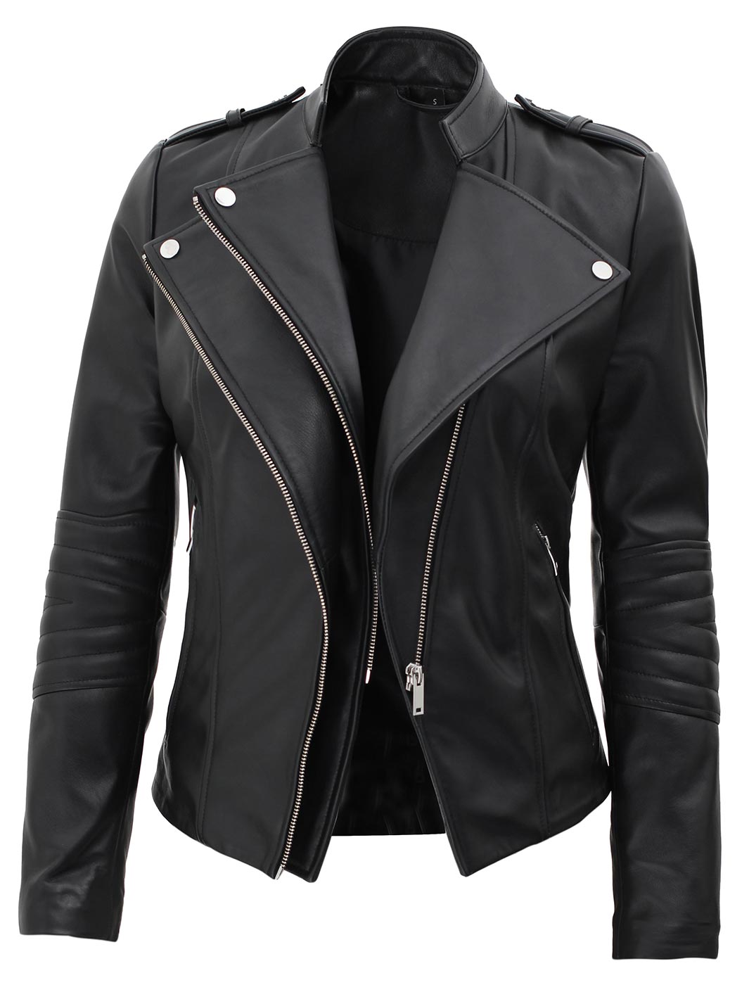 MonicaBlackLeatherJacketforwomen