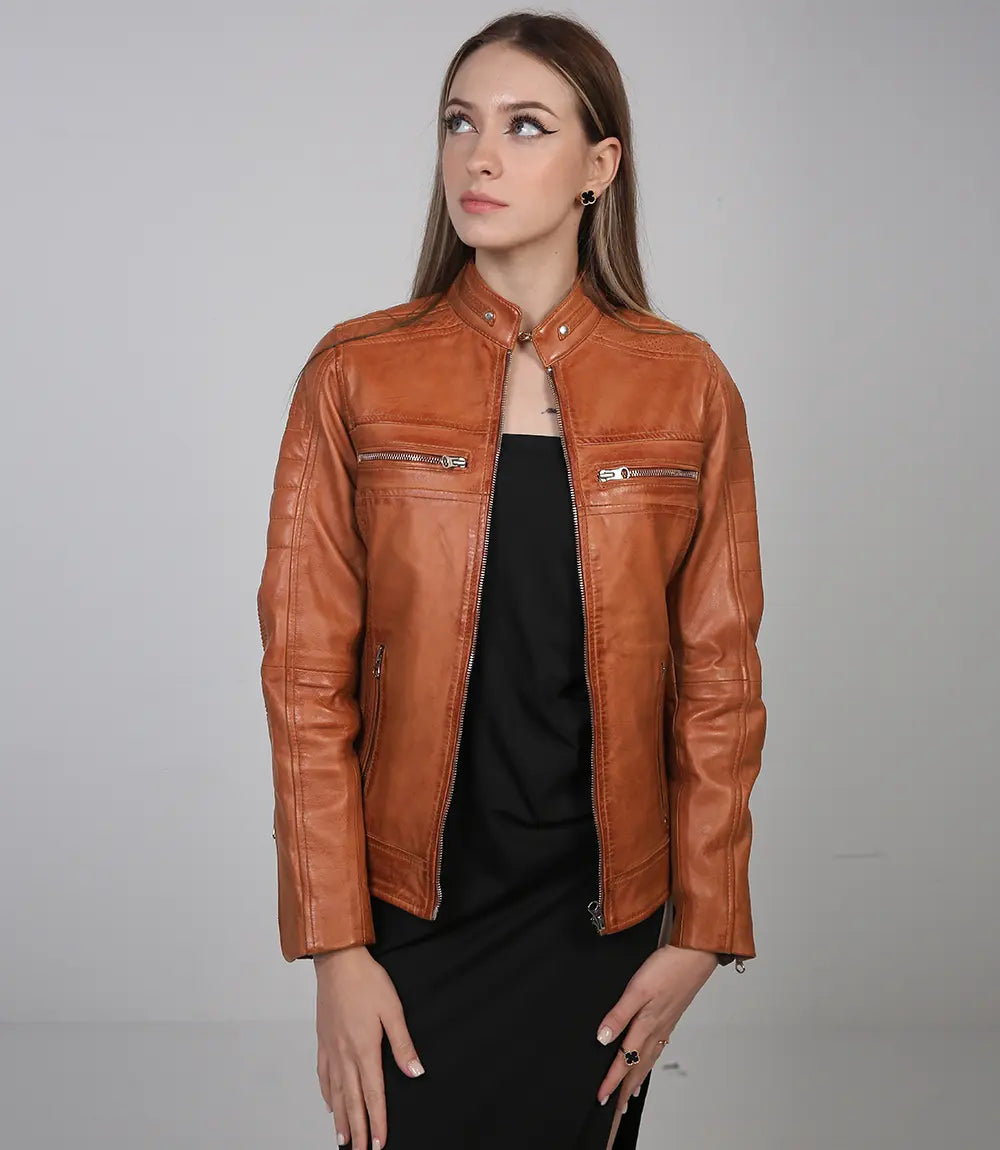 Tan_leather_motorcycle_jacket_for_women