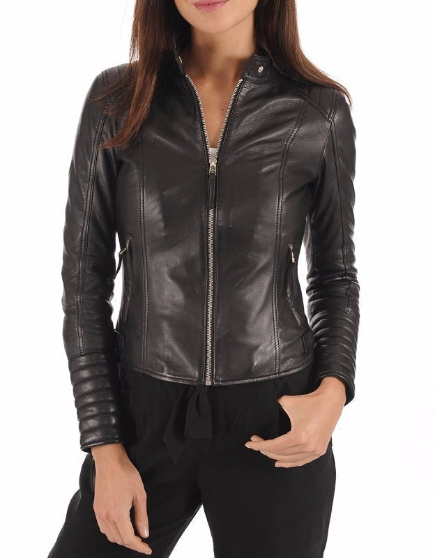 Women-Leather-Jacket-Urban-Sophistication-Womens-Black-Genuine-Lambskin-Leather-Jacket