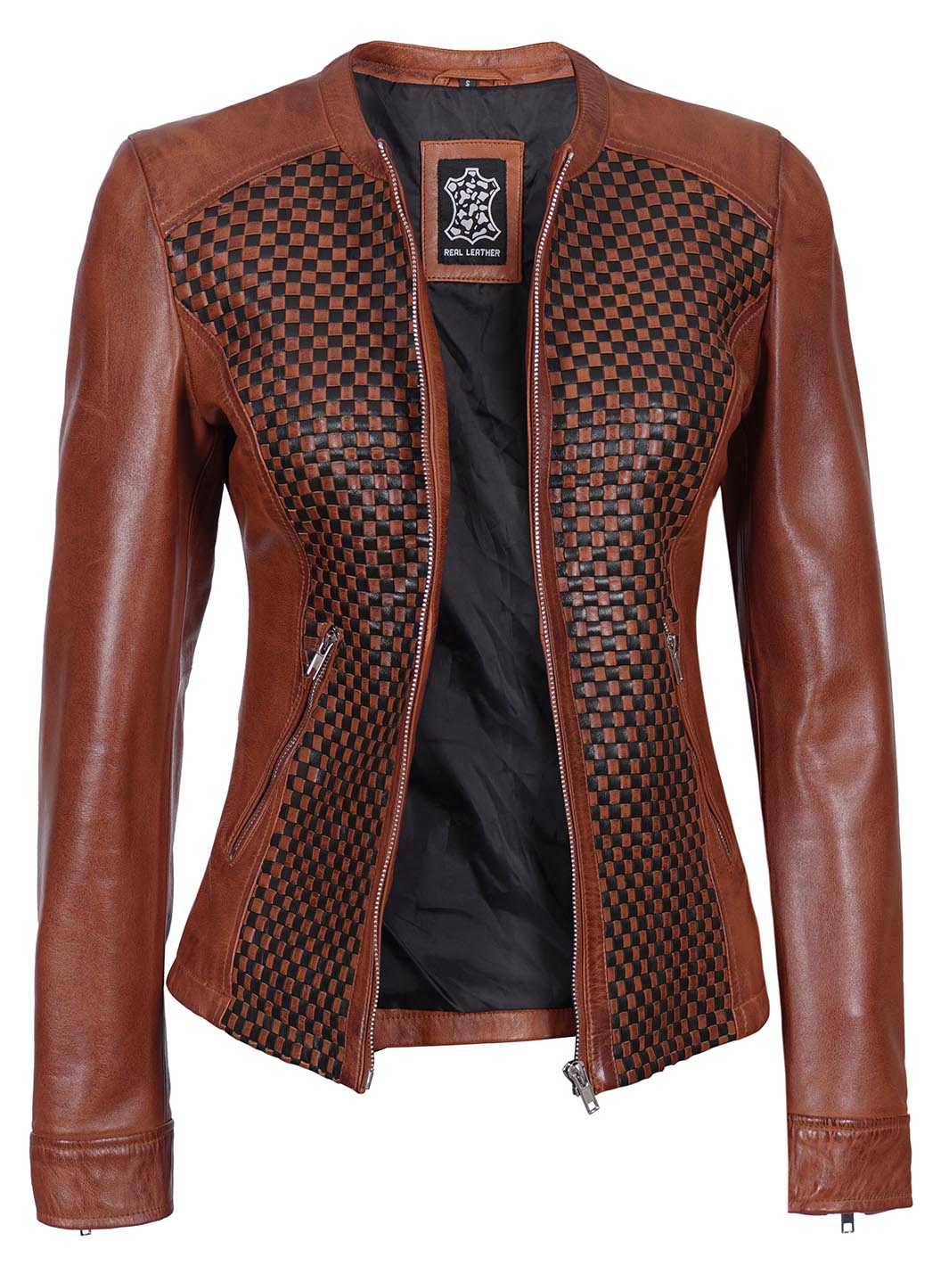 WomenCognacleatherJacket