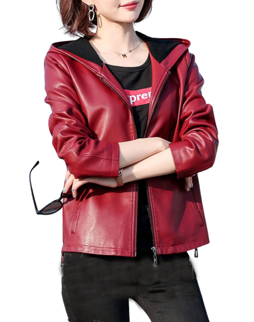 Women_sGiadaRedHoodedLeatherJacketfront