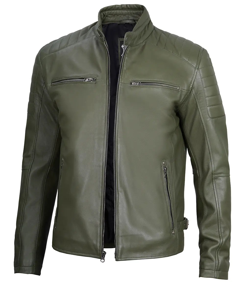 green_mens_leather_jacket