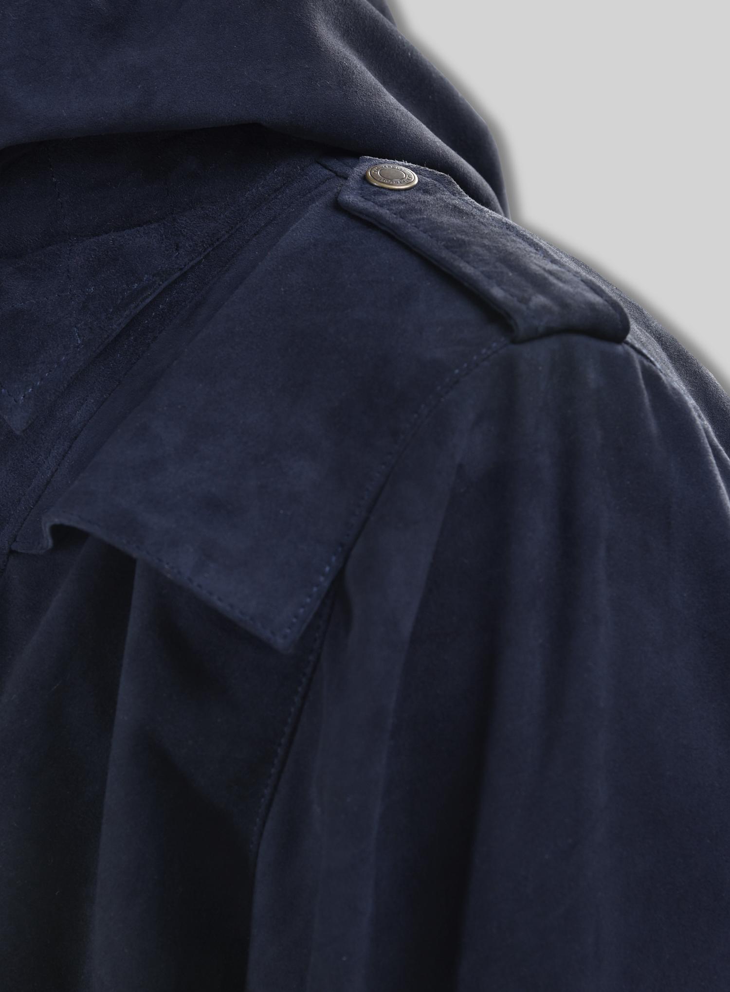Dark Blue Suede Assassin's Creed Jacob Frye Leather Long Coat - Image 5