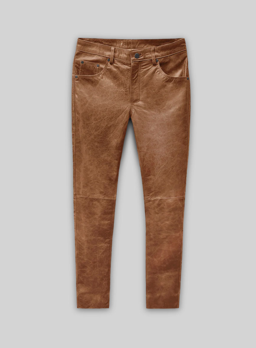 cognacleatherpantsjeansstylelk