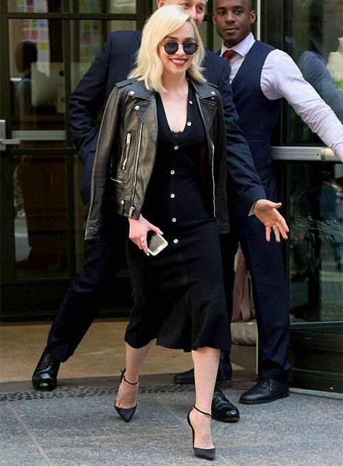 emiliaclarkeleatherjacket