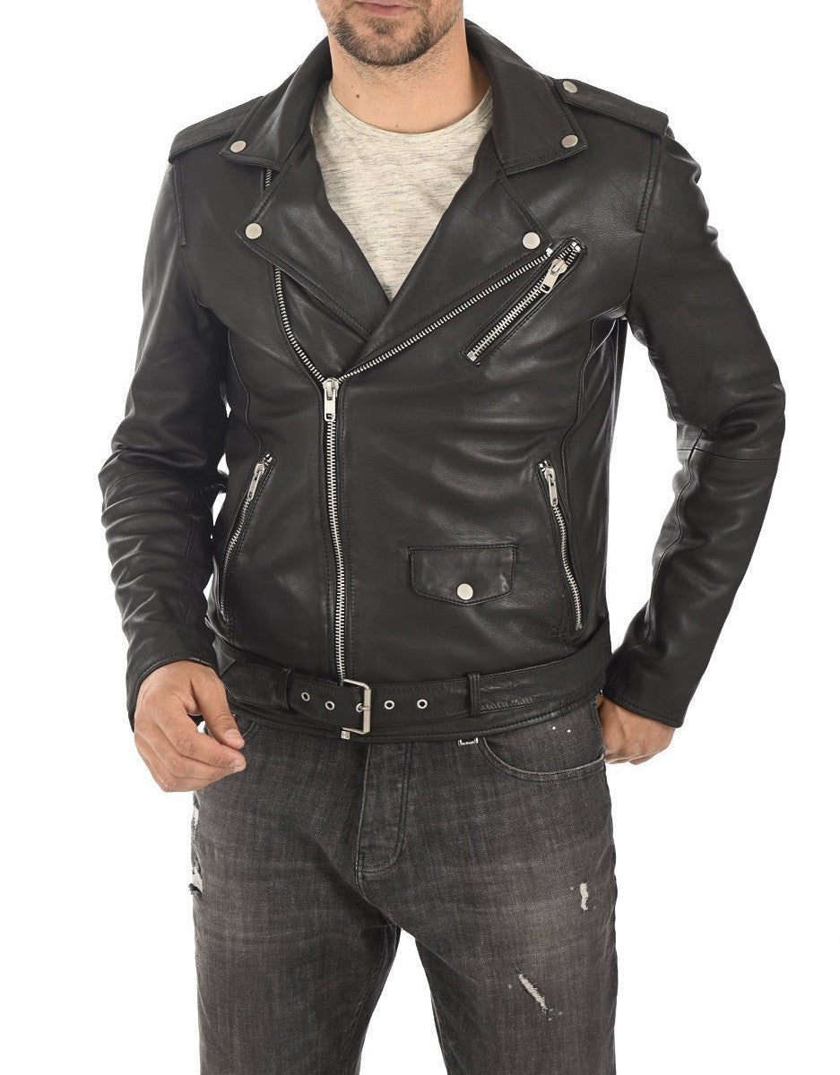 Apex-Black-Leather-Biker-Jacket