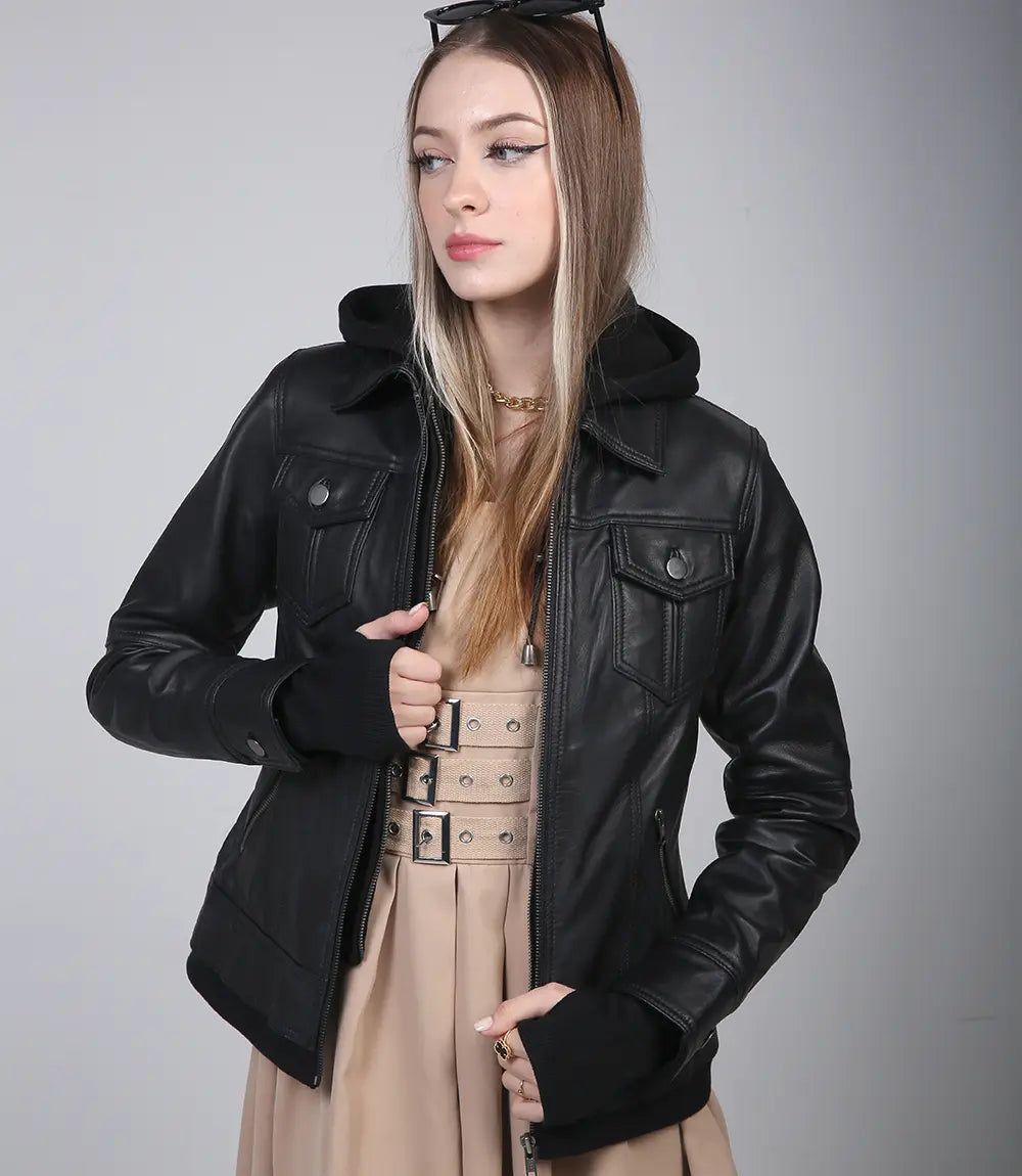 Black_leather_biker_jacket_with_hood_for_women