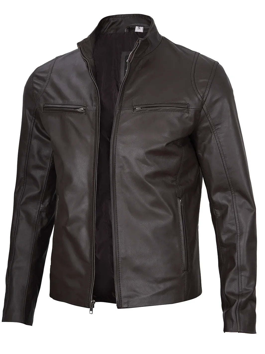 Darkbrownleatherjacketmens