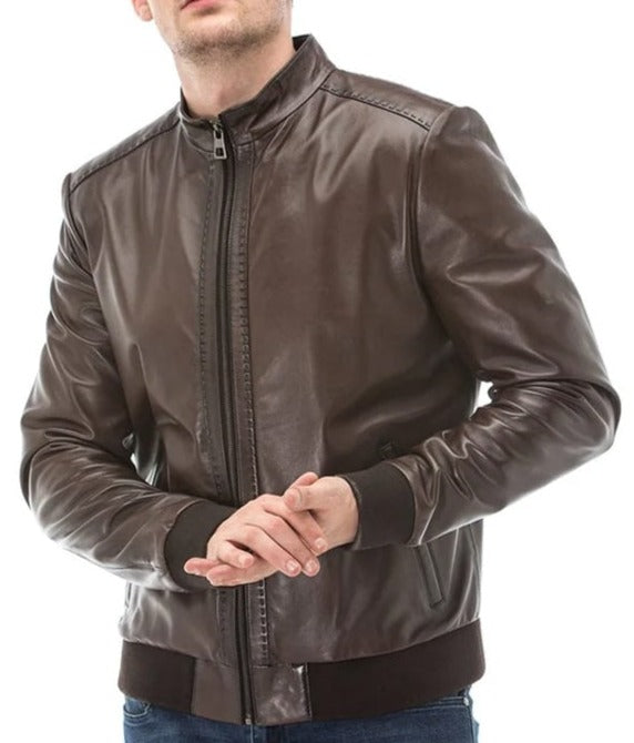 Drifter-Brown-Leather-Bomber-Jacket