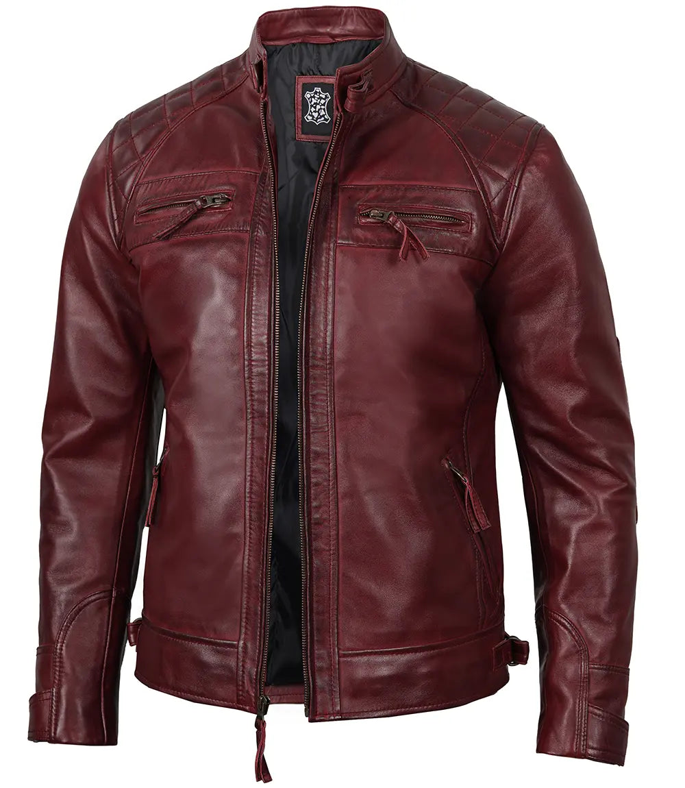 Maroon_cafe_racer_leather_jacket