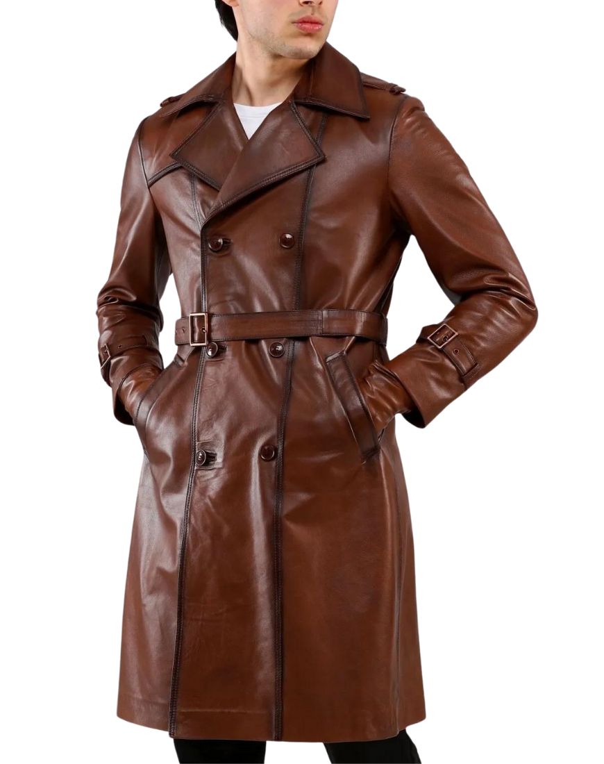 Men_sAstroTanLeatherTrenchCoatfront1