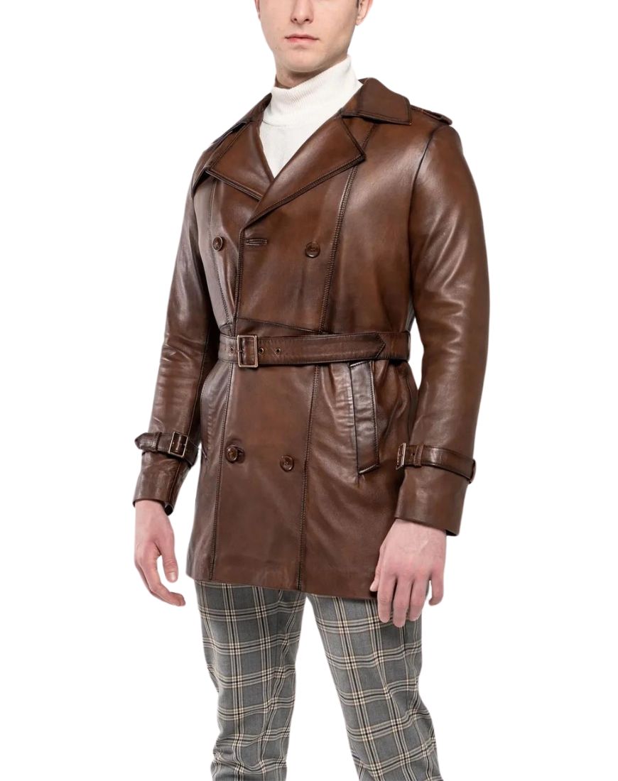 Men_sFenixBrownWaxedLeatherTrenchCoatfront1