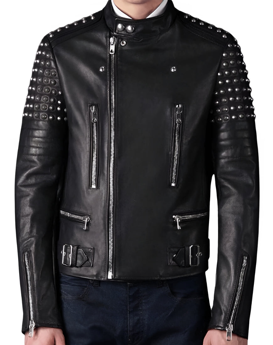 Men_sMaestroBlackStuddedBikerLeatherJacketfront
