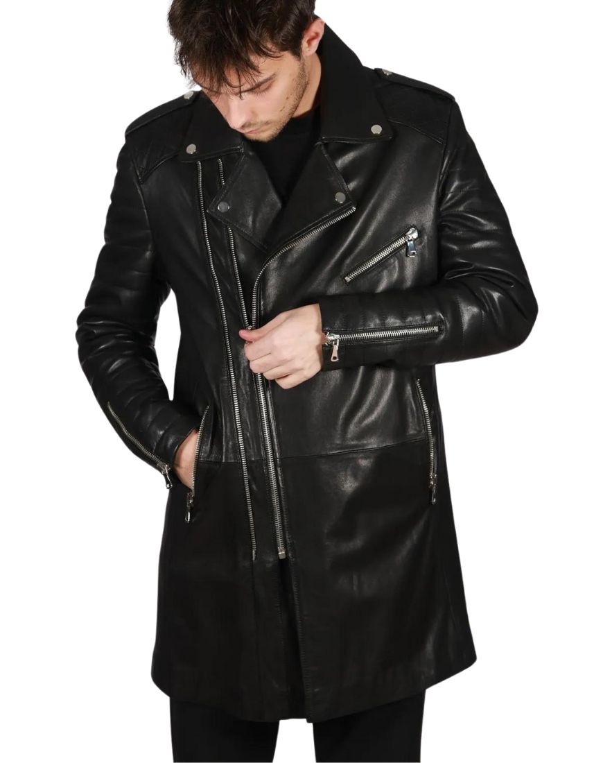 Men_sUnicoBlackLeatherTrenchCoat