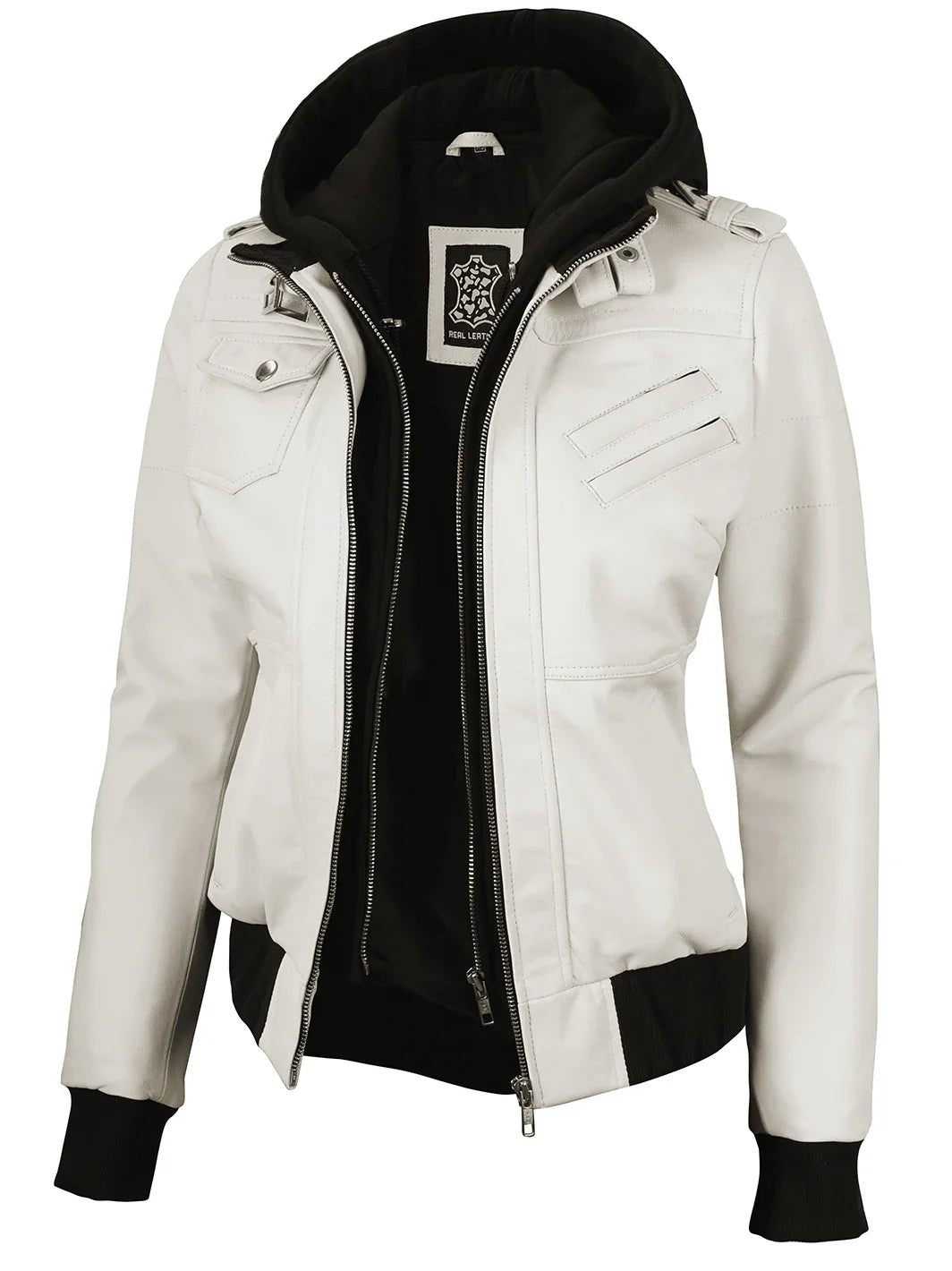 Offwhitehoodedleatherjacket