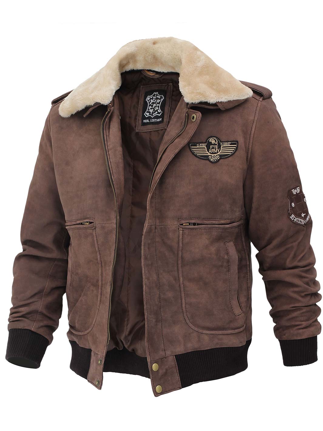 PiersonBeigeFurLightbrownLeatherJacket