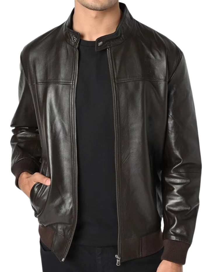 Pioneer-Brown-Leather-Bomber-Jacket
