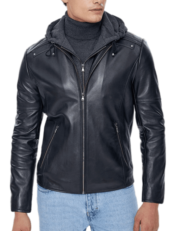 Pulse-Black-Detachable-Hooded-Leather-Jacket