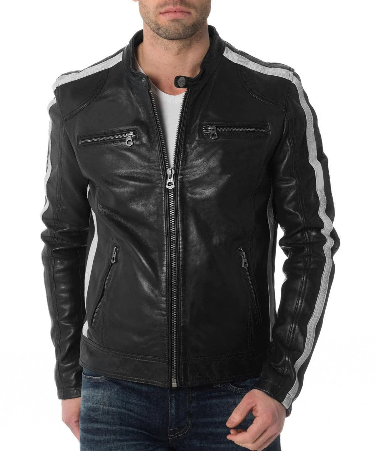 Raptor-Black-Leather-Biker-Jacket