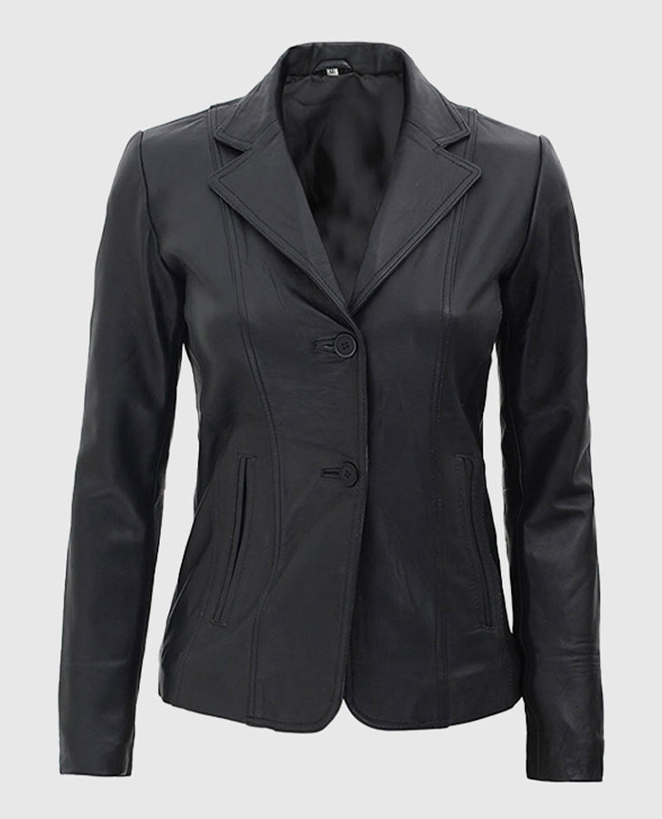 Surrey-Black-Leather-Blazer-Jacket-Womens