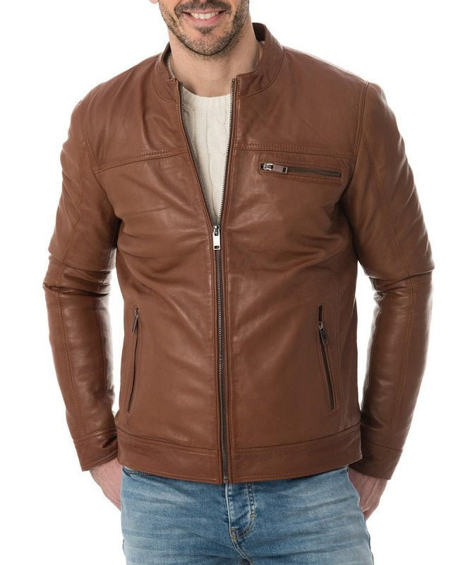 Thunderbolt-Tan-Leather-Biker-Jacket