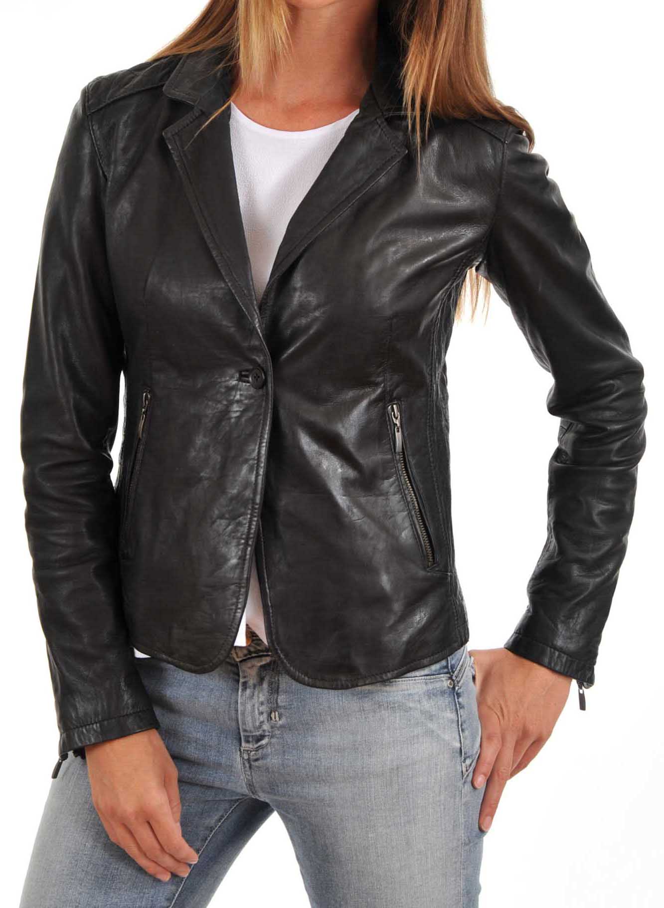 Women-Leather-Blazer-Elevate-Your-Look-with-Black-Lambskin-Leather-Blazer