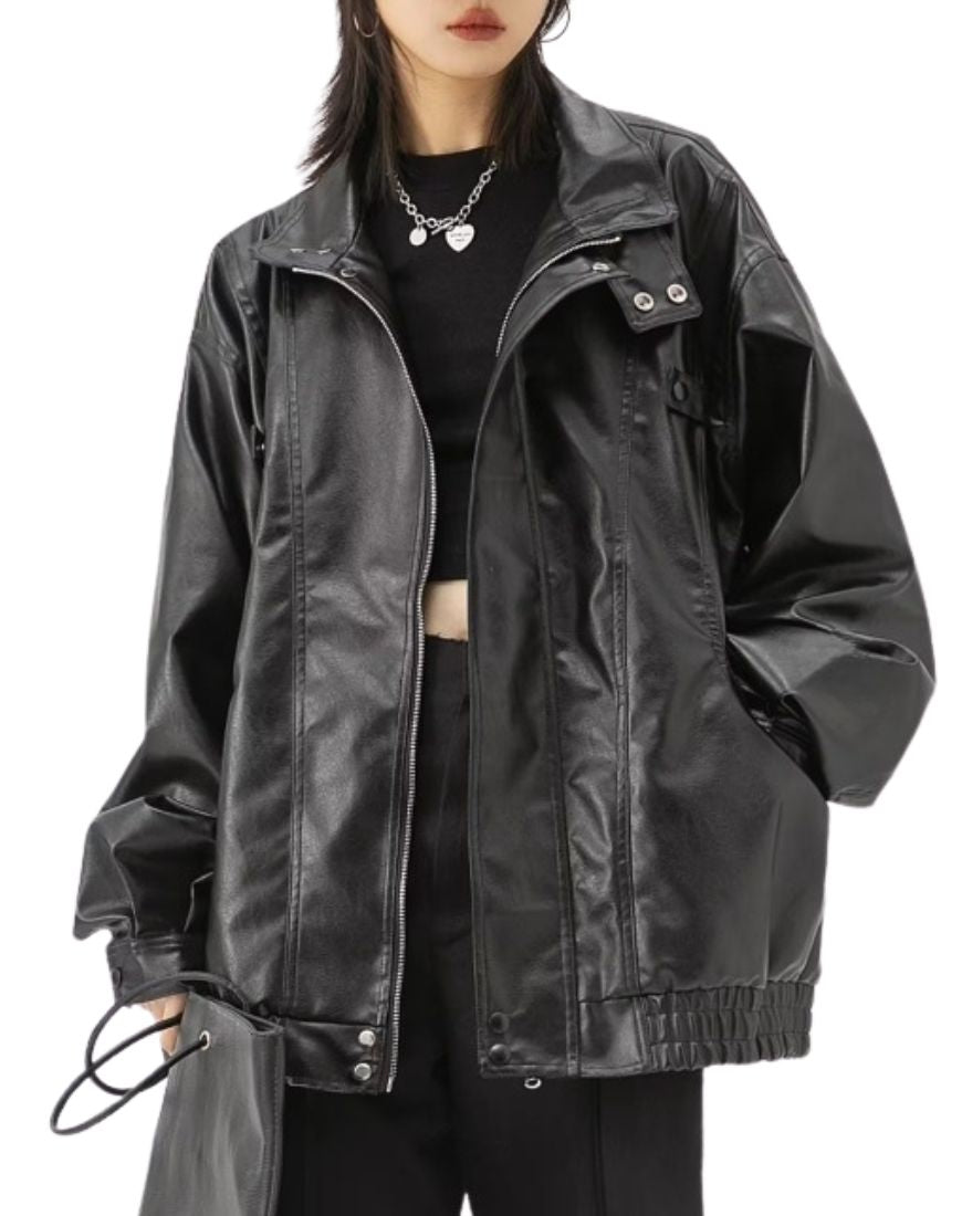 Women_s-Kaya-Black-Oversized-Leather-Jacket-front3