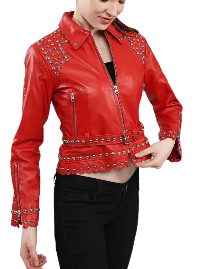 Women_sBiancaStuddedBlackBikerLeatherJacketfront