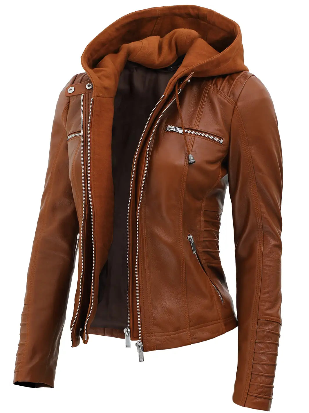 Womenbrownleatherjacket