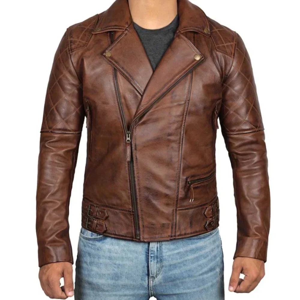 mens-brown-quilted-leather-jacket