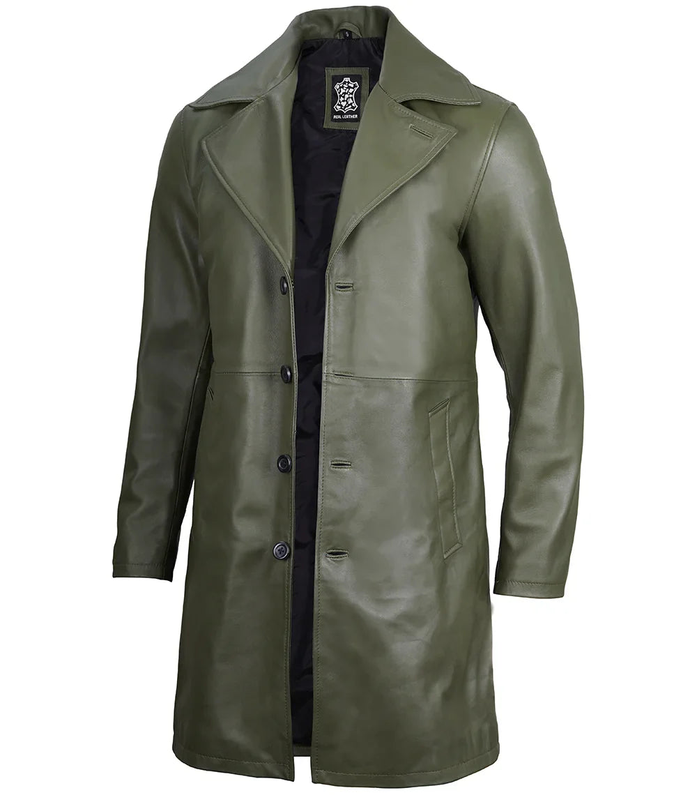 mens_real_leather_green_car_coat