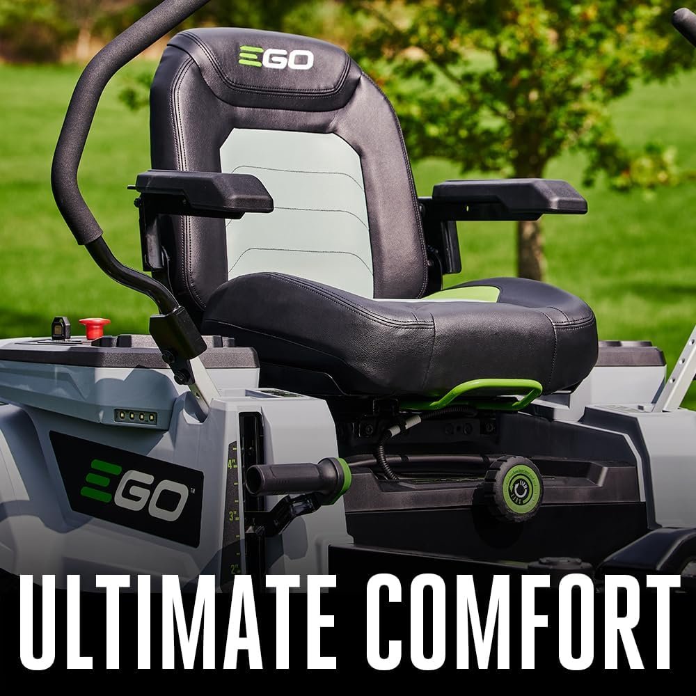 EGO Power+ Electric Riding Lawn Mower, 42″ Deck with Zero Turn Radius, Includes (4) 56V 10.0Ah Batteries and Charger – ZT4204L - Image 4