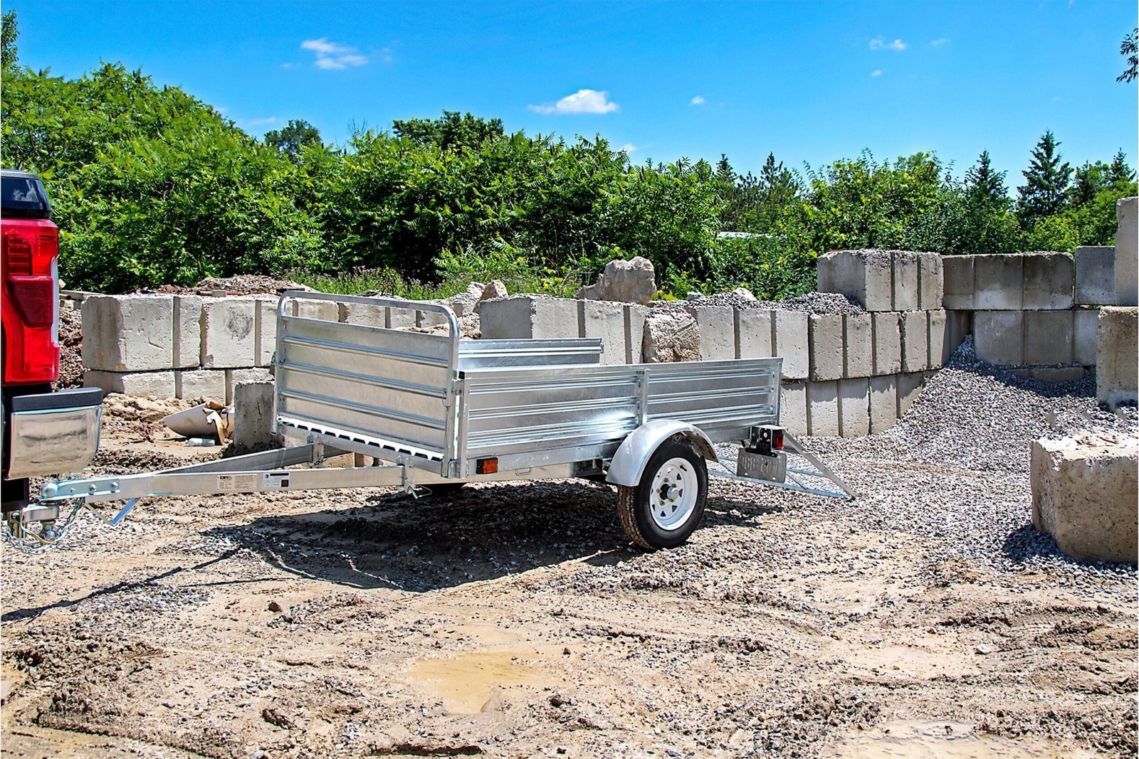 DK2 5-ft x 7-ft Steel Utility Trailer with Ramp Gate ( 1639-lb Capacity ) 2491713 - Image 5