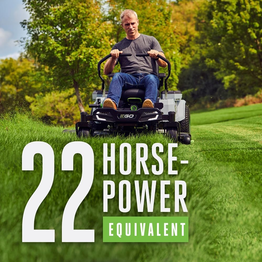 EGO Power+ Electric Riding Lawn Mower, 42″ Deck with Zero Turn Radius, Includes (4) 56V 10.0Ah Batteries and Charger – ZT4204L - Image 3