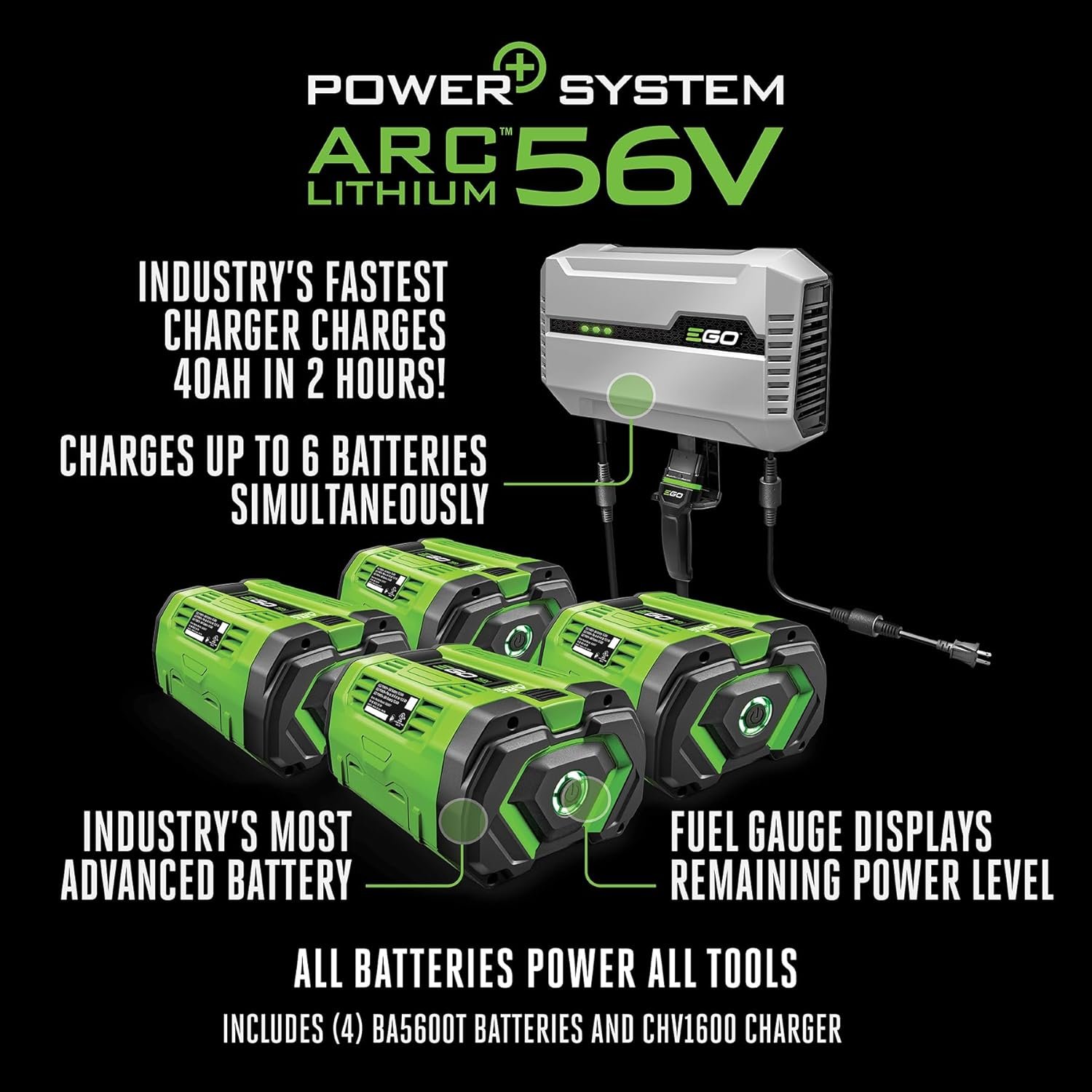 EGO Power+ Electric Riding Lawn Mower, 42″ Deck with Zero Turn Radius, Includes (4) 56V 10.0Ah Batteries and Charger – ZT4204L - Image 5